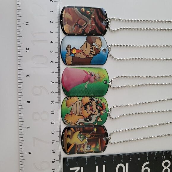Super Mario Bros Necklaces 5 Necklaces Bowser Peach Kong Iggy Koopa #0268 - Picture 4 of 16